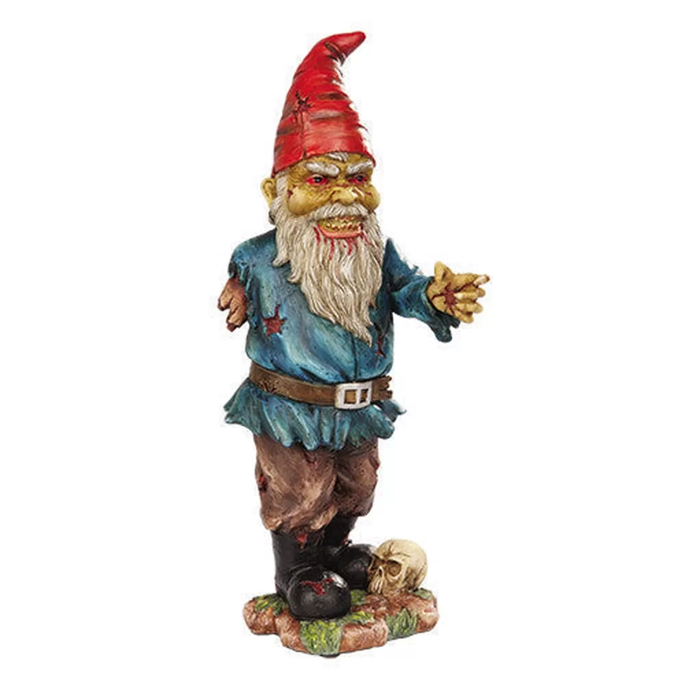 11.75" Scary Zombie Garden Gnome with One Arm