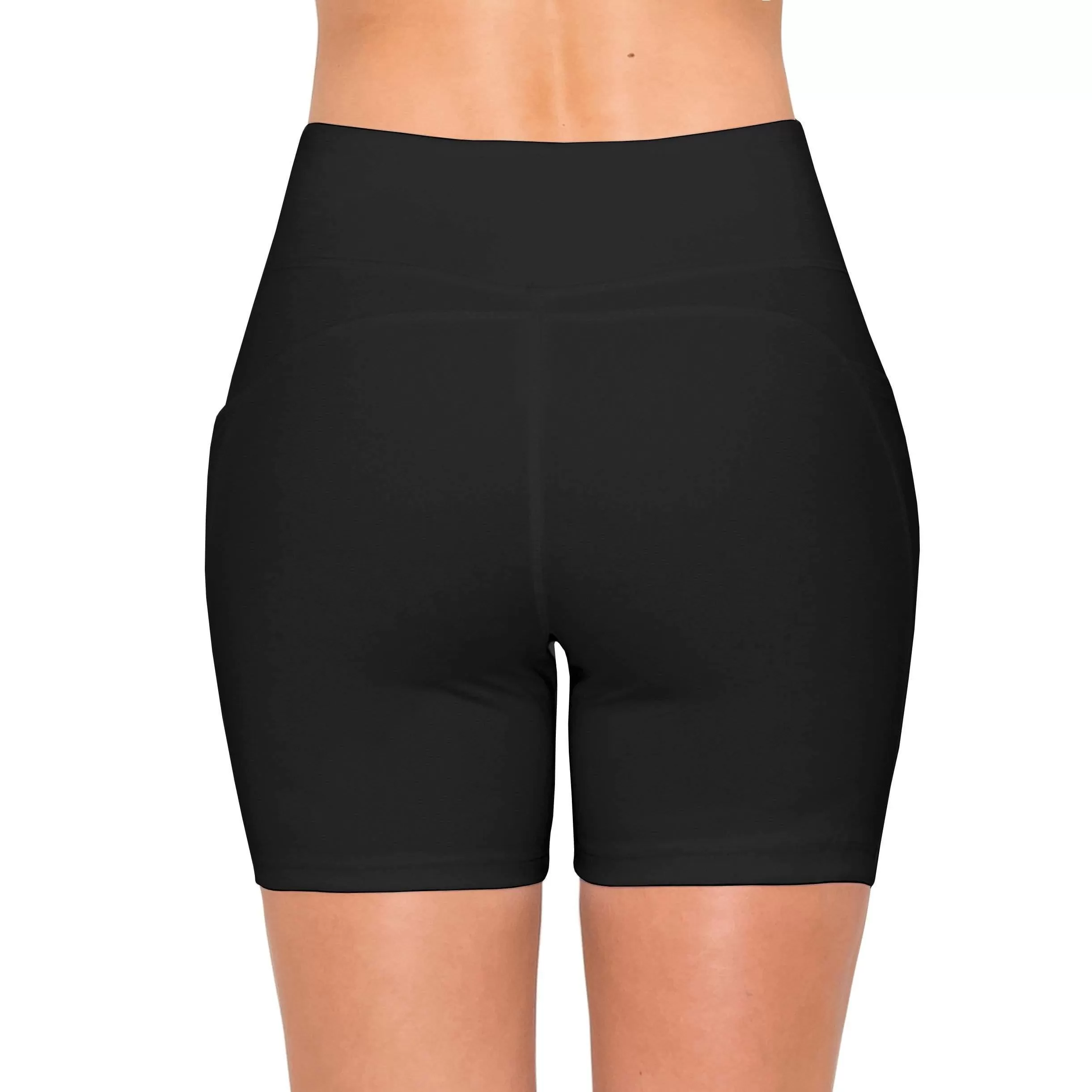 5" Bike Shorts with Pockets - Yoga Pants Material with Stitching