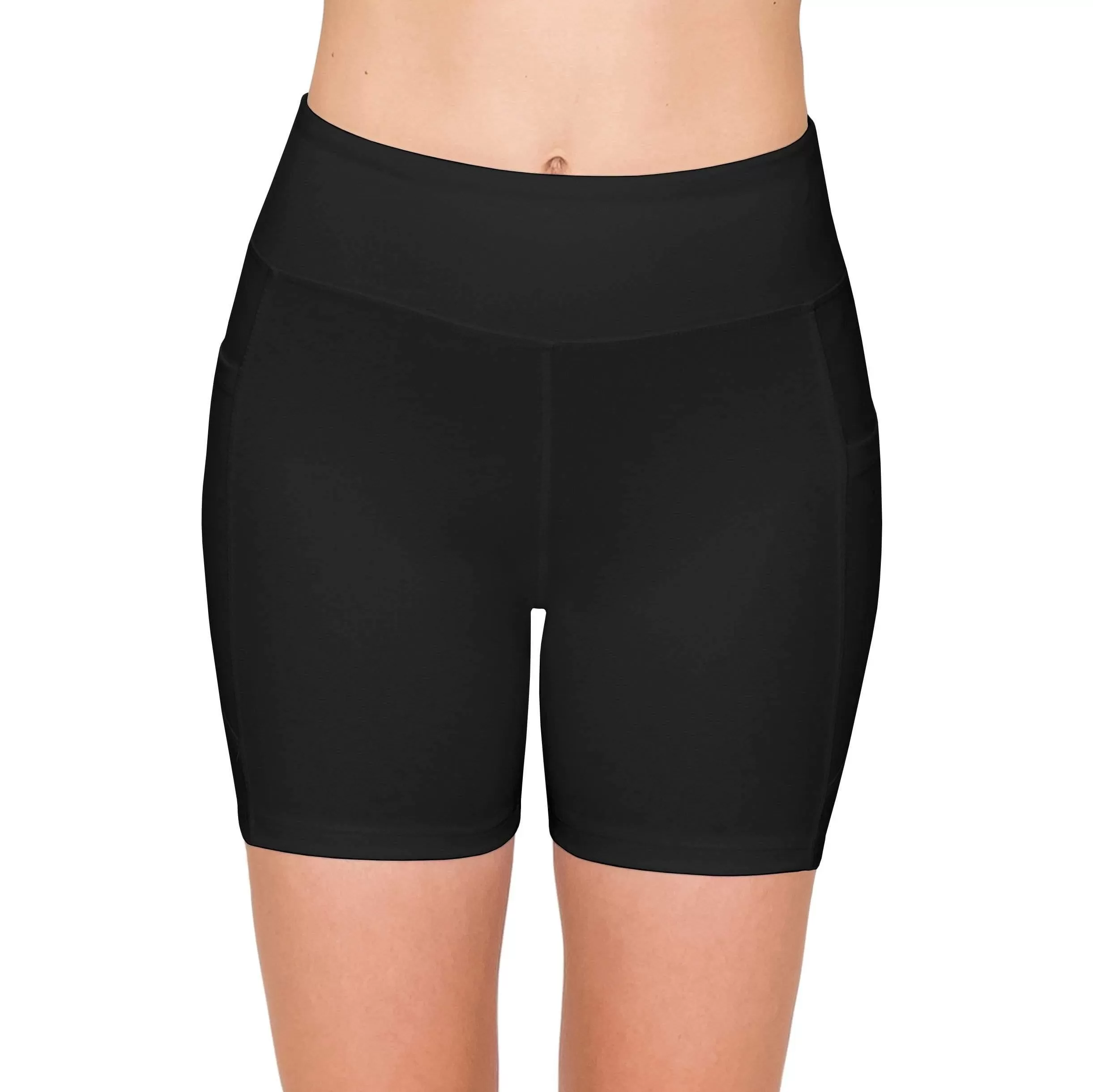 5" Bike Shorts with Pockets - Yoga Pants Material with Stitching