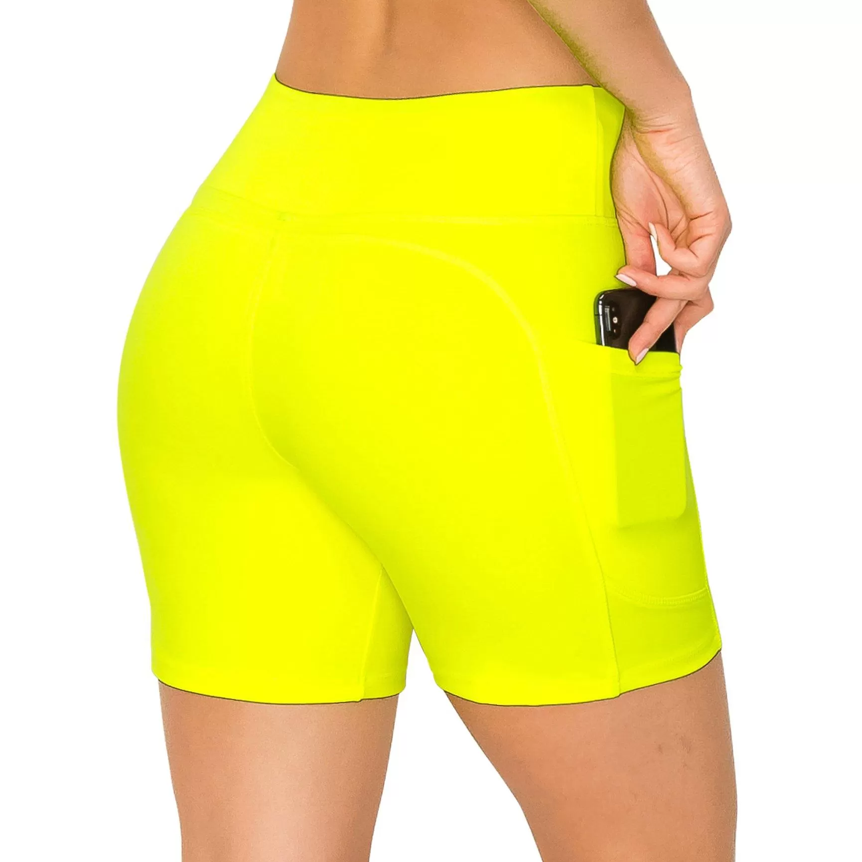 5" Bike Shorts with Pockets - Yoga Pants Material with Stitching