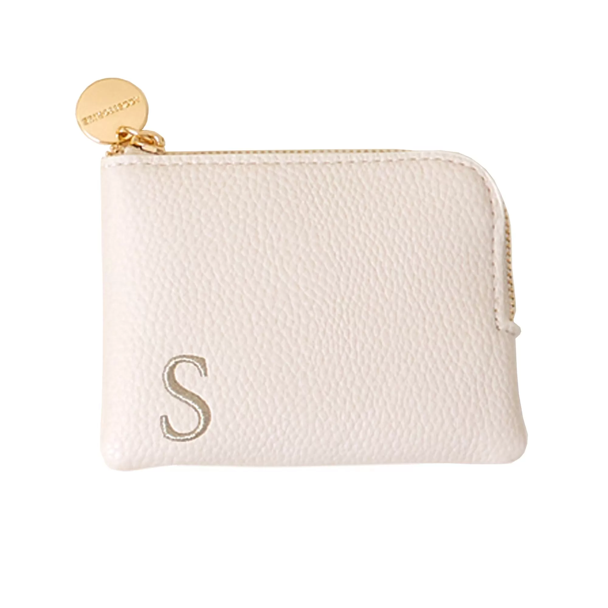 Accessorize London Women's Cream (S) Initial Coin Purse