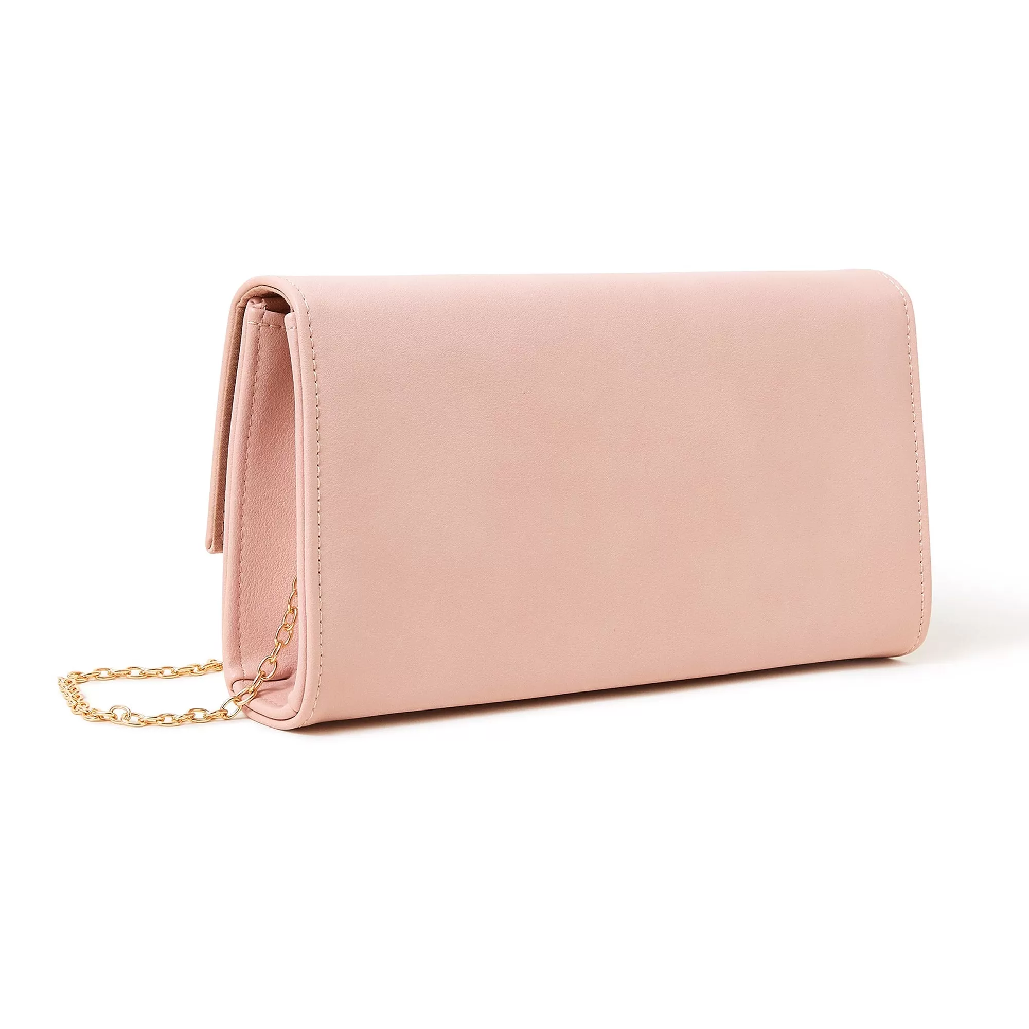 Accessorize London Women's Pink Clean Pu Bar Clutch