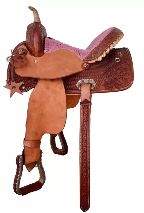 Alamo Saddlery 13 Rose Youth Barrel Saddle