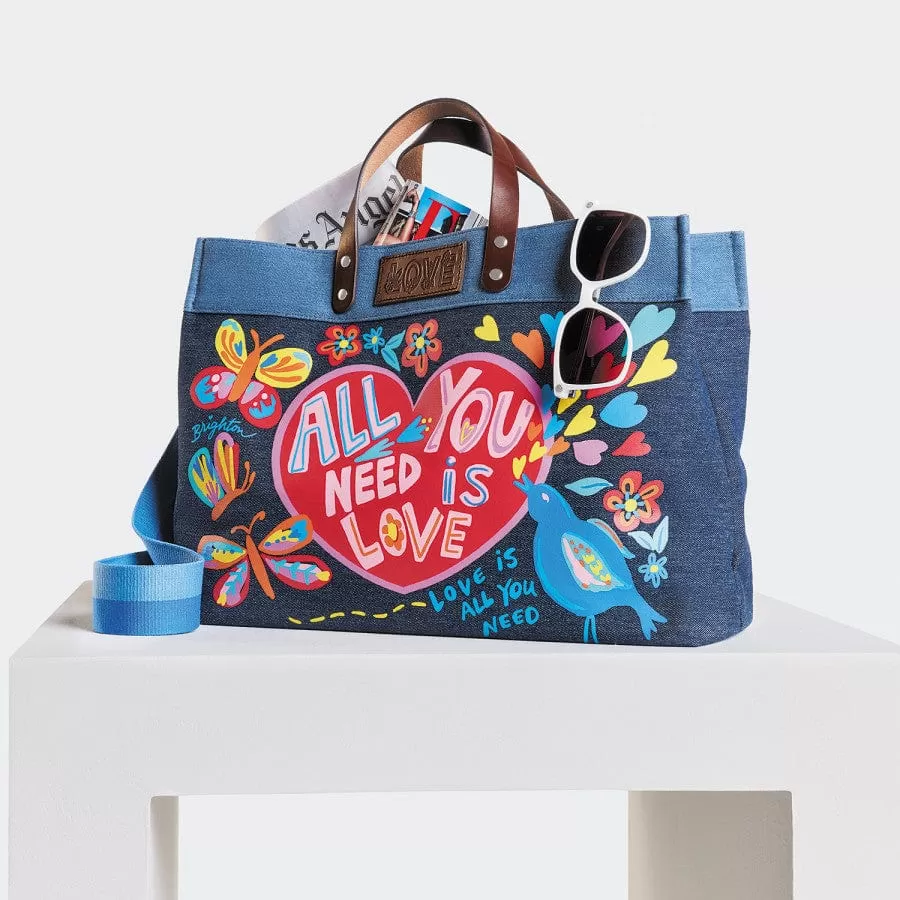 All You Need East West Denim Tote