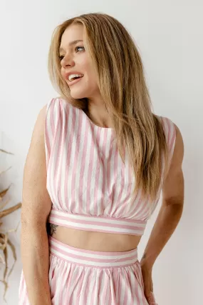 annabella stripe crop top