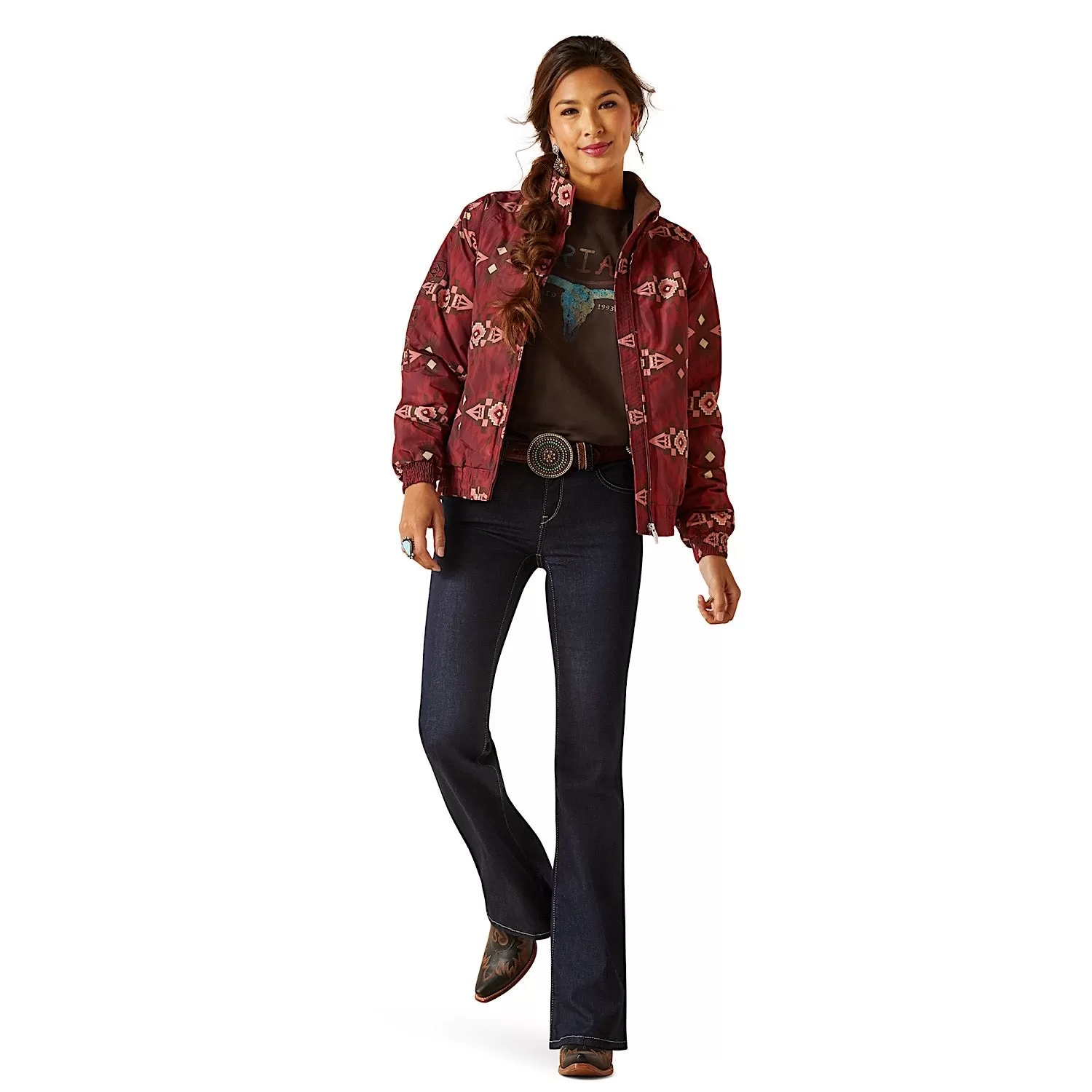 Ariat Womens Western Stable Jacket Alamo Print