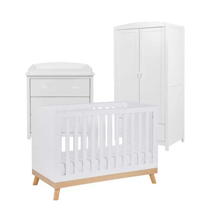 Babymore Mona Mini 3 Piece Room Set - White