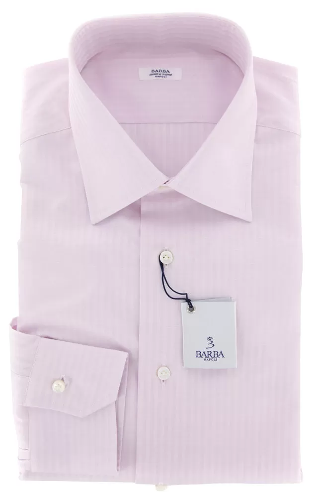 Barba Napoli Pink Shirt - 15 US / 38 EU