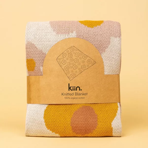 Bloom Organic Cotton Knitted Blanket