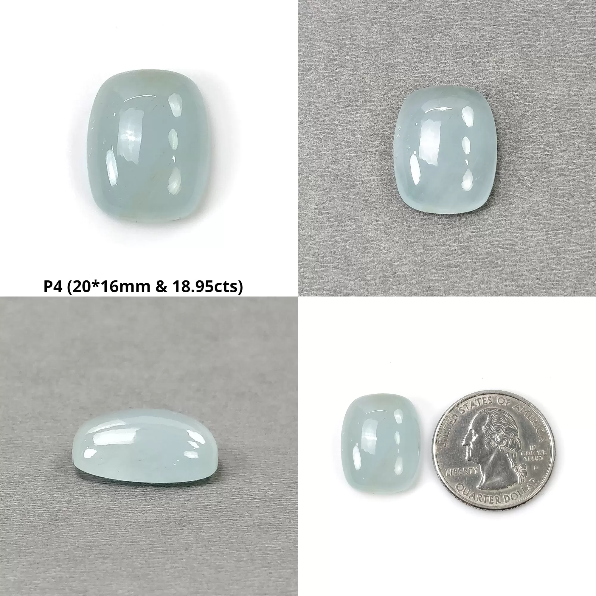 BLUE AQUAMARINE Gemstone Cabochon : Natural Untreated Aquamarine Oval Cushion Shape Cabochon