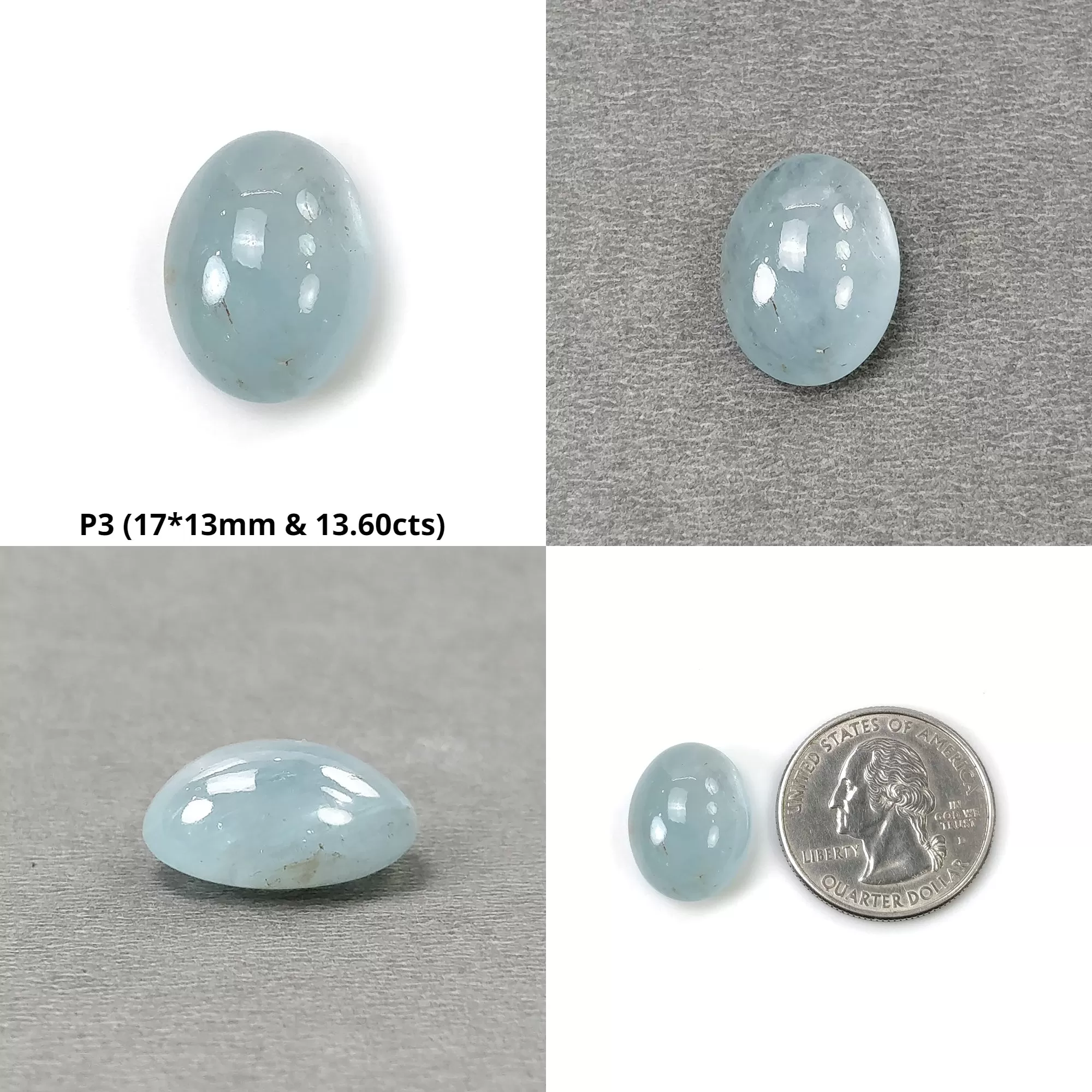 BLUE AQUAMARINE Gemstone Cabochon : Natural Untreated Aquamarine Oval Cushion Shape Cabochon