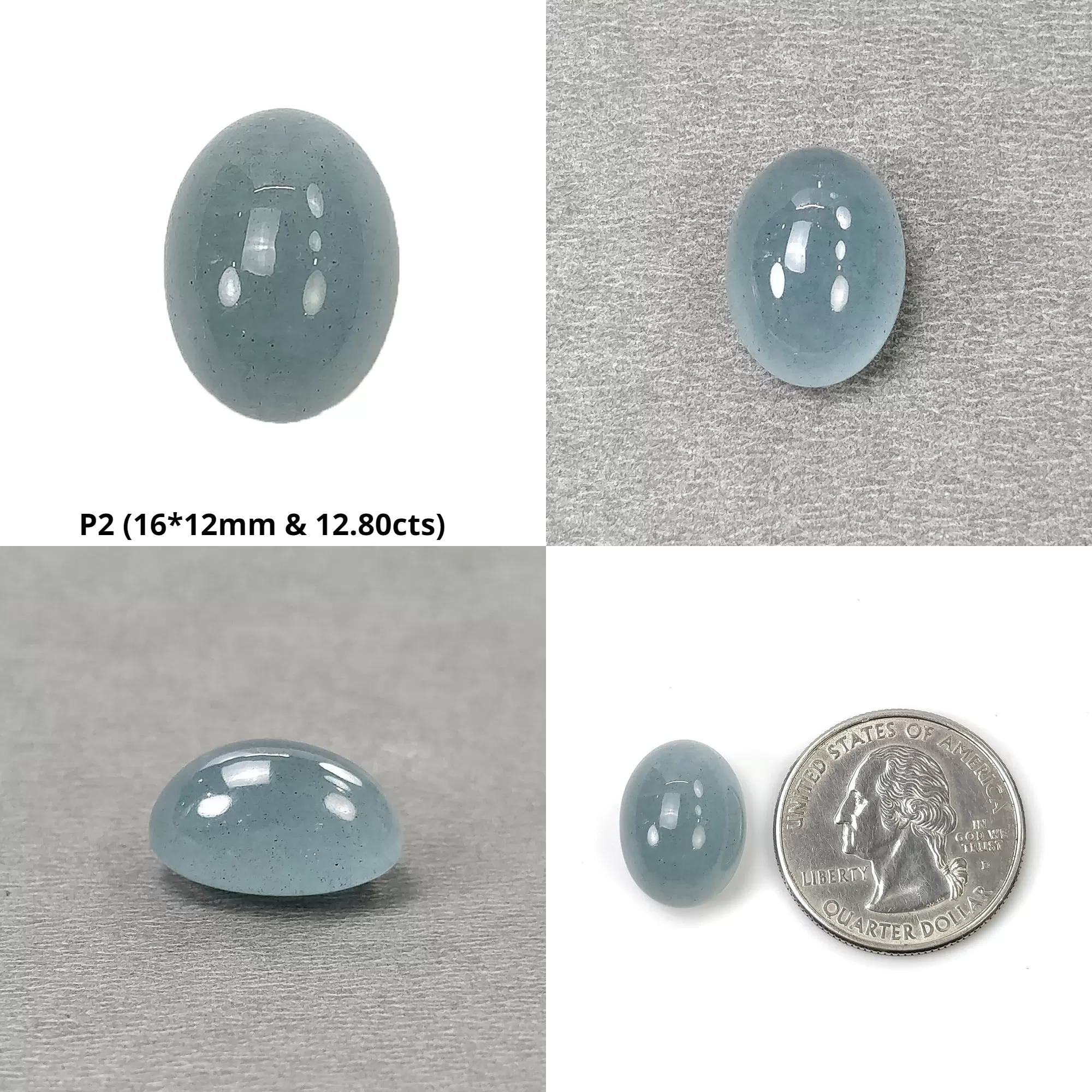 BLUE AQUAMARINE Gemstone Cabochon : Natural Untreated Aquamarine Oval Cushion Shape Cabochon