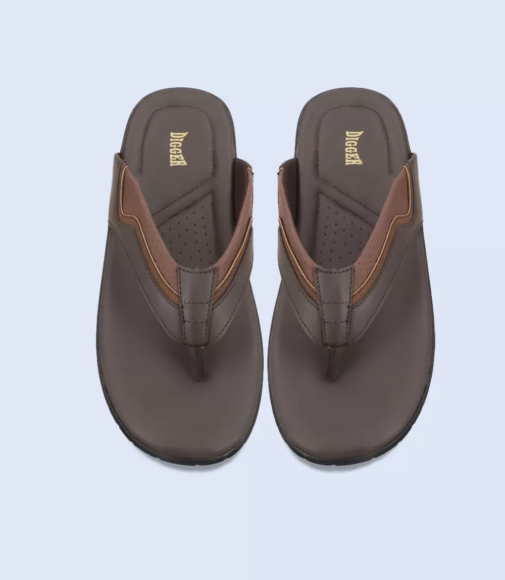 BM5559-BROWN-Men Casual Chappal