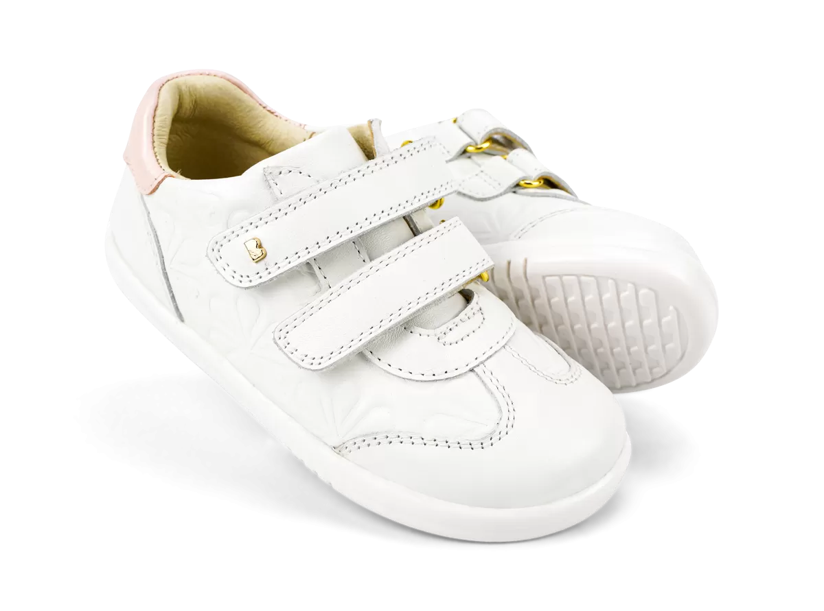 Bobux I Walk - Sprite Embossed White & Seashell Shimmer