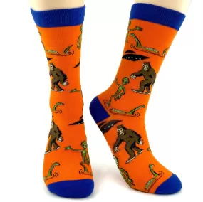 Bright Orange Mythical Creature Socks