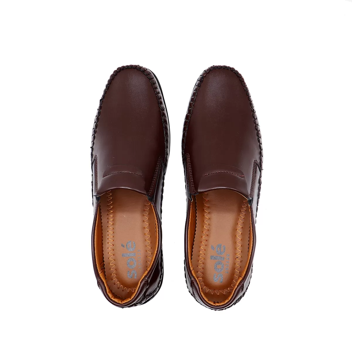 Brown Casual Slip On  165128