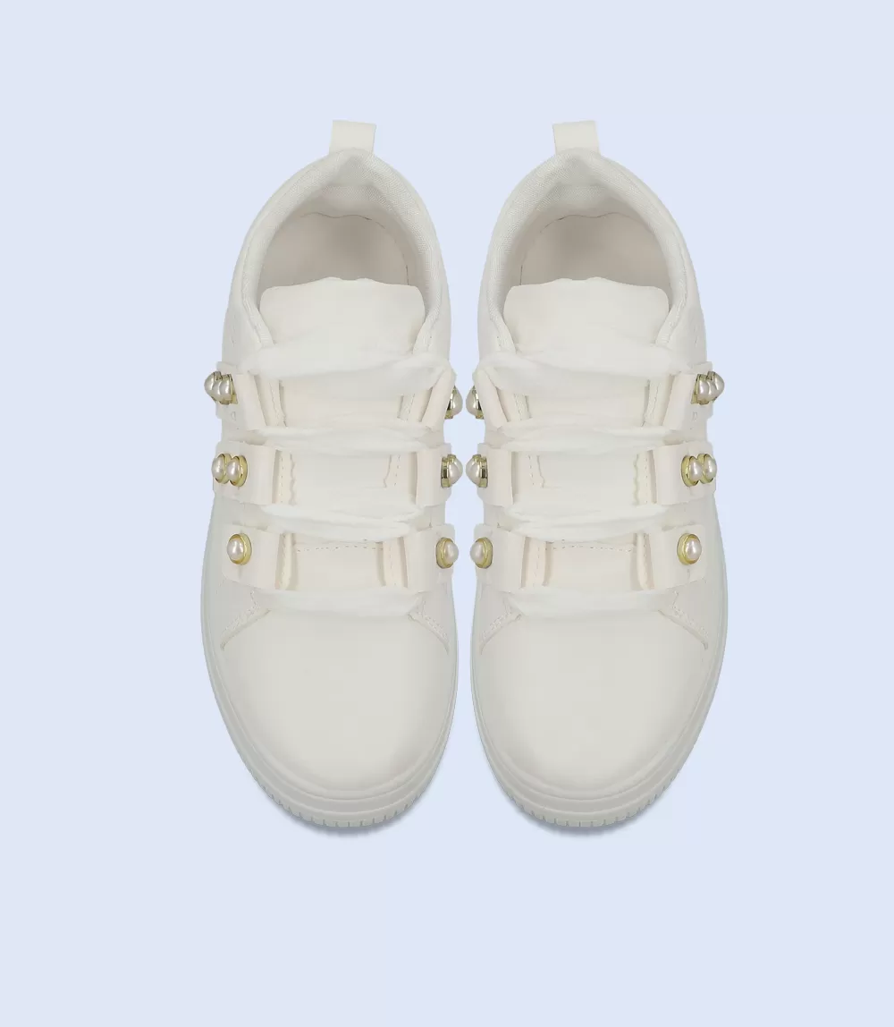 BW8261-WHITE-Women Sports Shoes