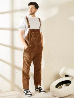 Camel Dyed Corduroy Baggy Dungaree