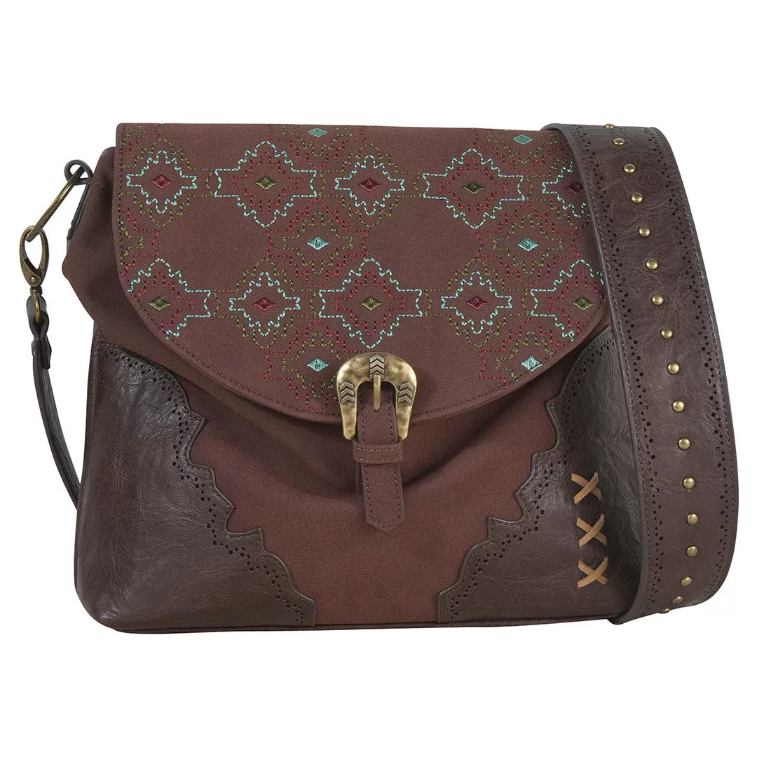 Catchfly Women's Christi Aztec Stitch Crossbody Purse