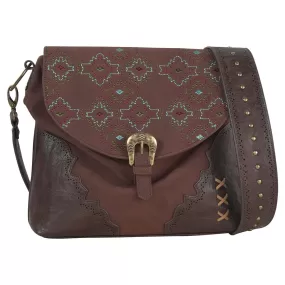 Catchfly Women's Christi Aztec Stitch Crossbody Purse