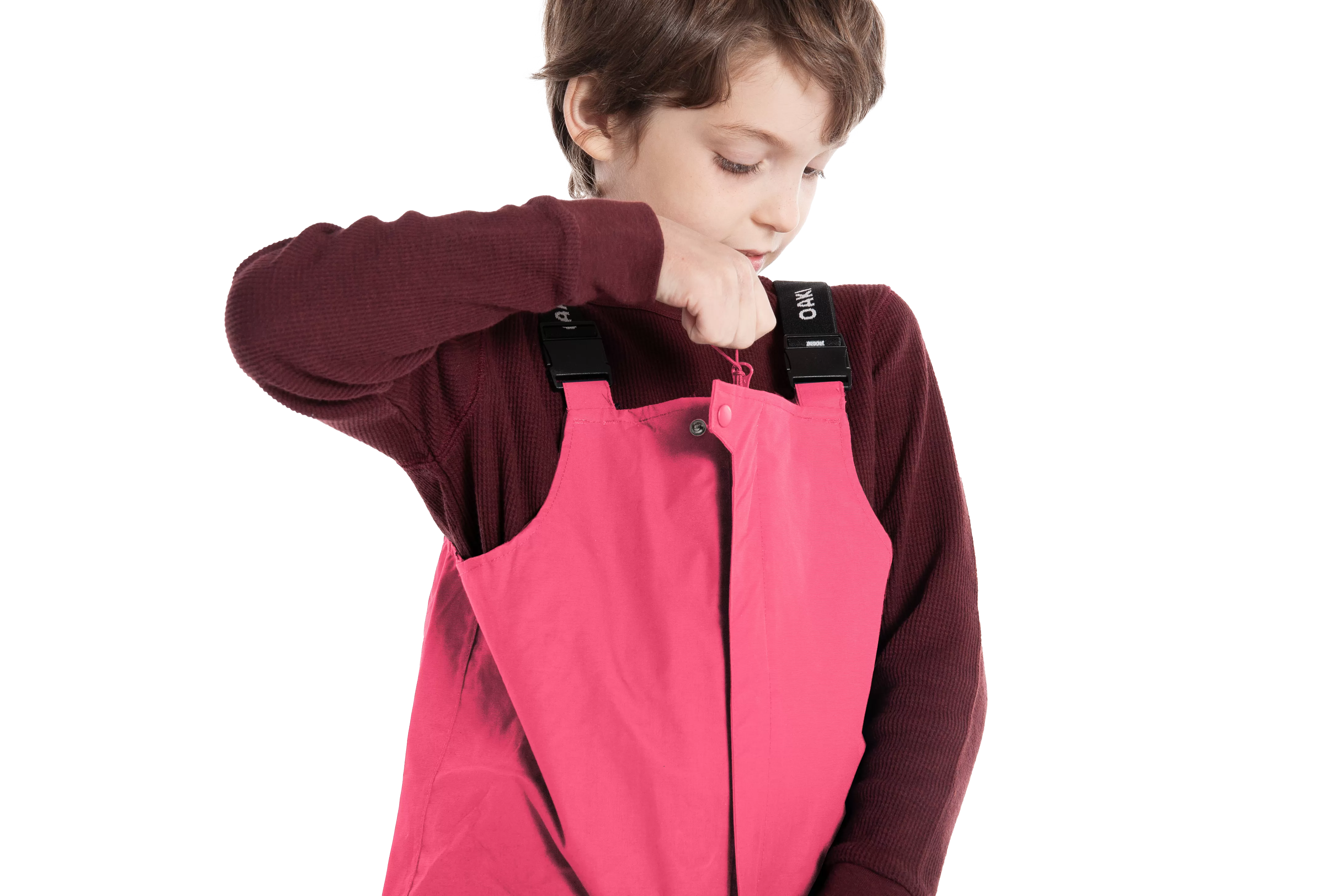 Children's Rain Bib, Park City Pink (Sizing Runs Large)