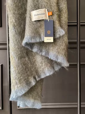 Cushendale Mills - Clash Mohair Blanket in Moss