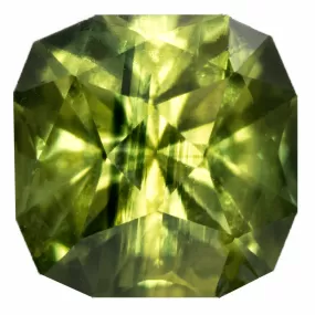 Cushion Custom Cut Green 5.2mm/0.87ct Australian Sapphire Loose Gemstone