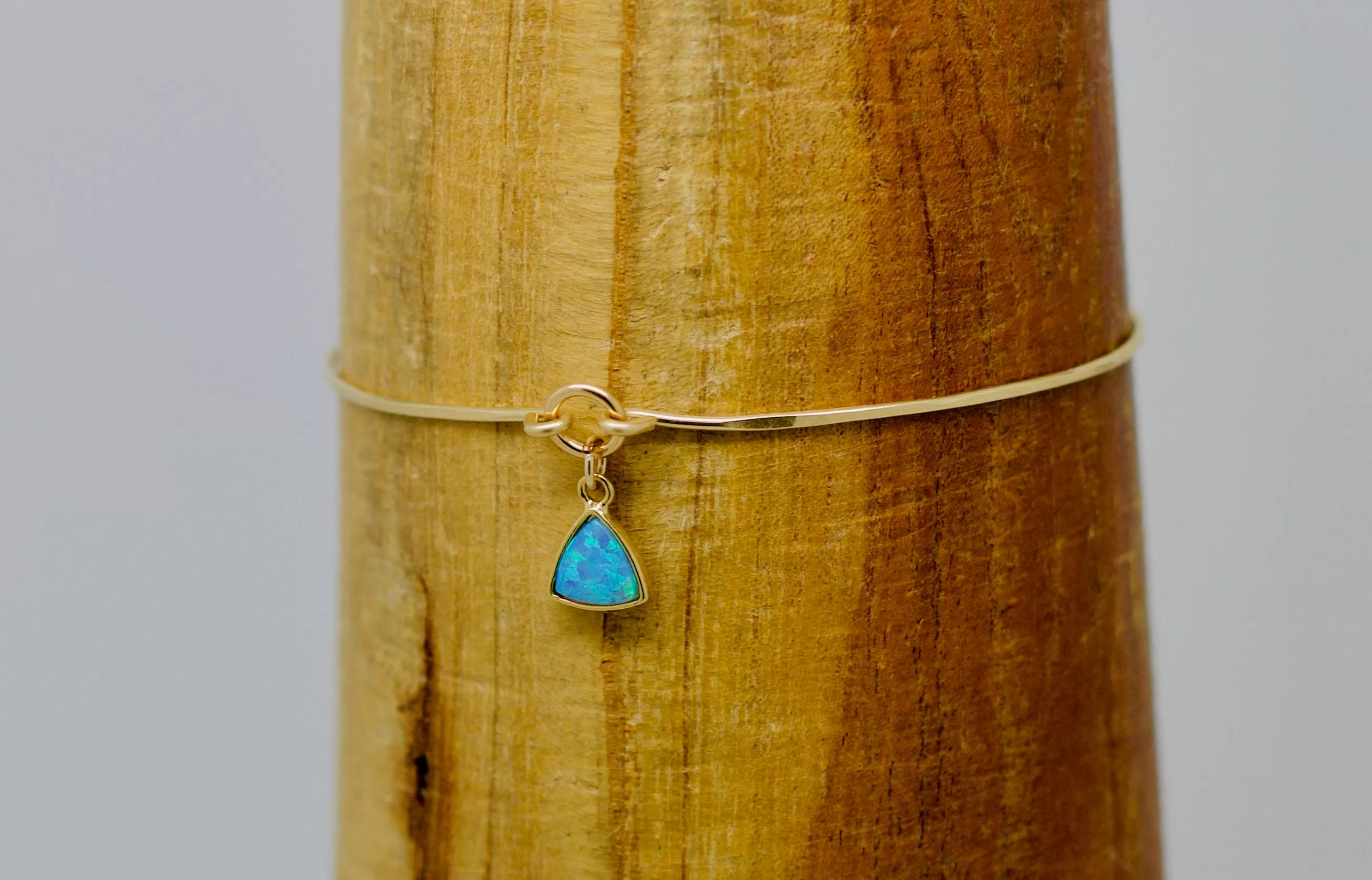 Dainty Opal Bangle Bracelet