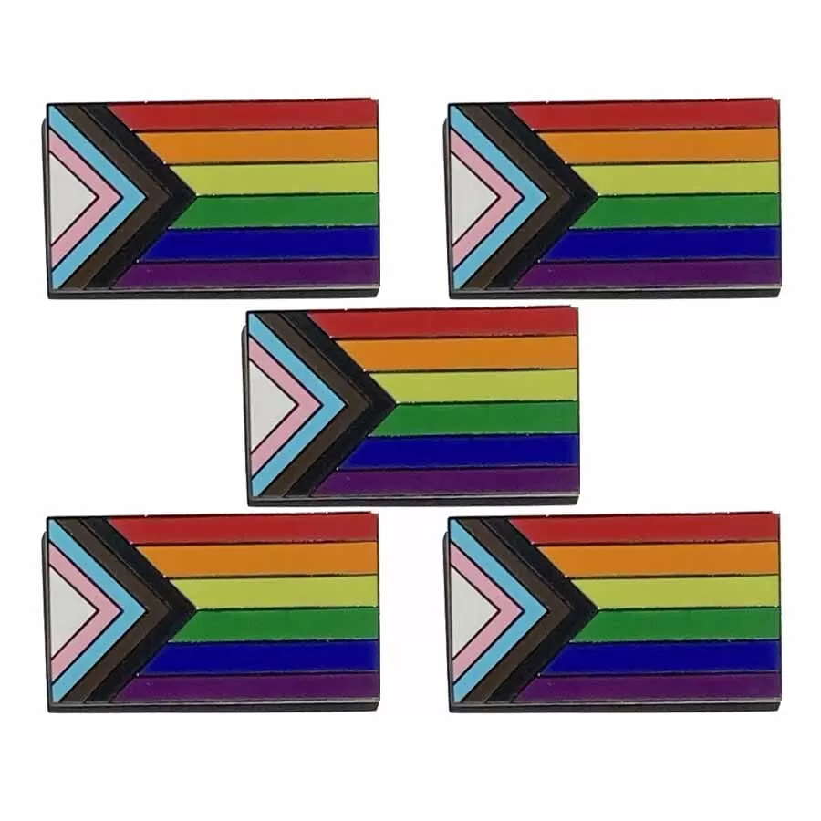 Daniel Quasar Progress Pride Rainbow Flag Pin Supporting Rainbow Railroad