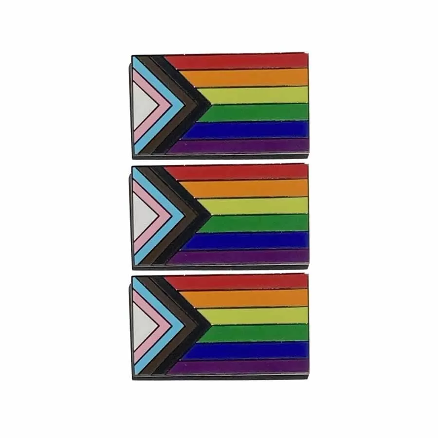 Daniel Quasar Progress Pride Rainbow Flag Pin Supporting Rainbow Railroad