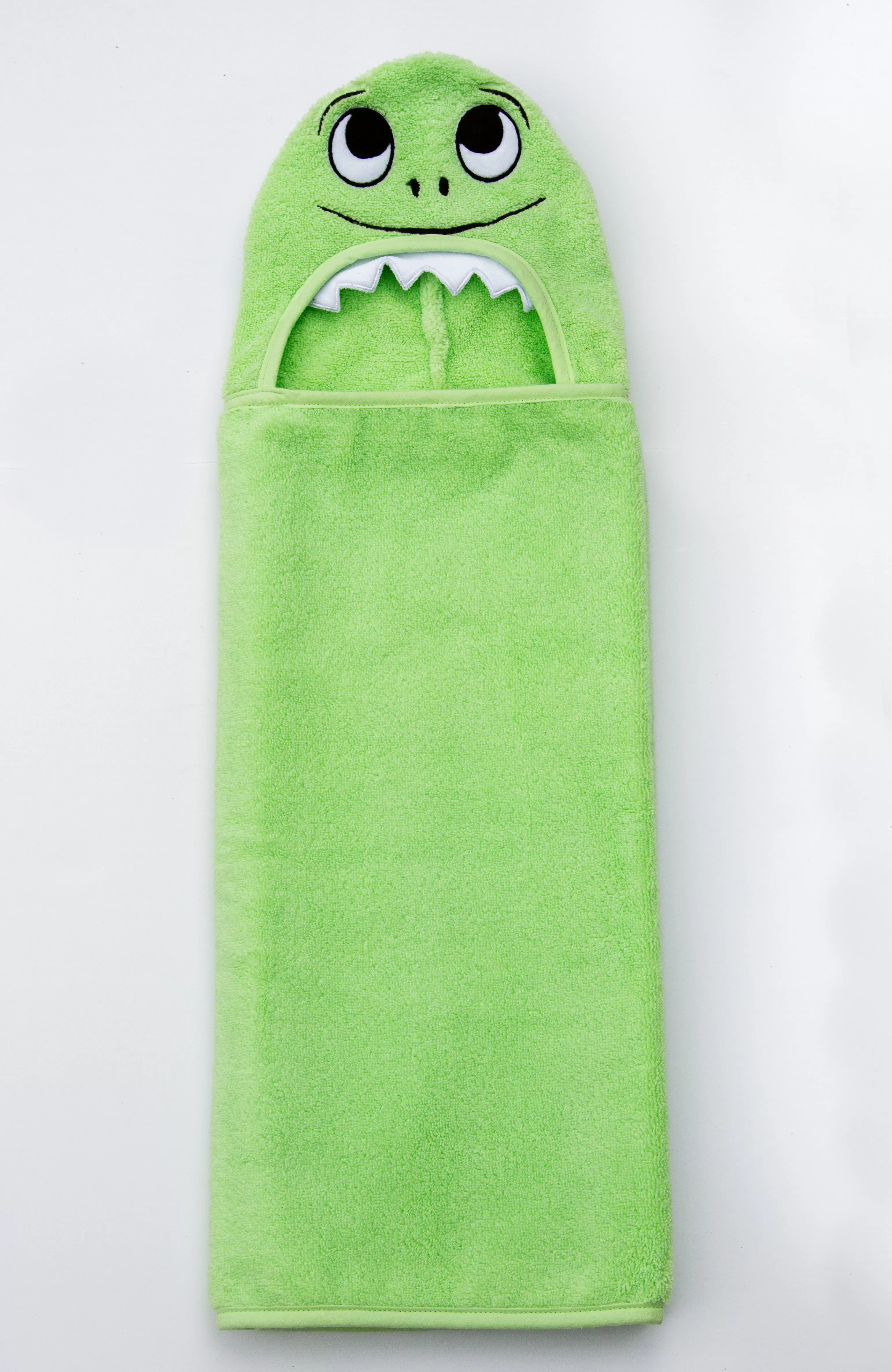 Dino Hooded Cotton Turkish Towel Baby