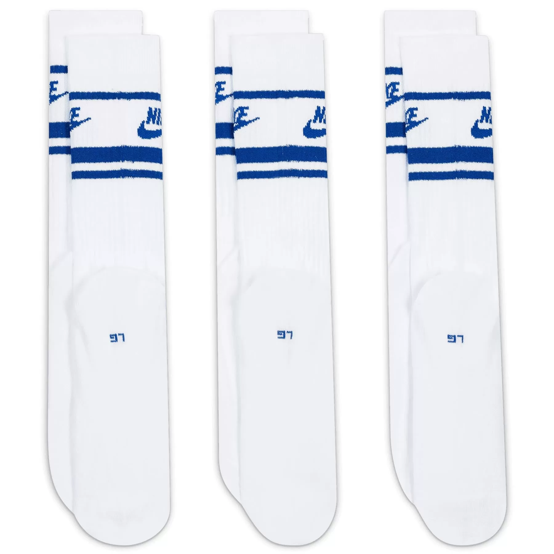 Dri-FIT Everyday Essential Crew Socks Three Pack White/Blue - SS24