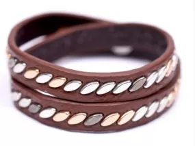 Fabucci Brown stud wrap Bracelet