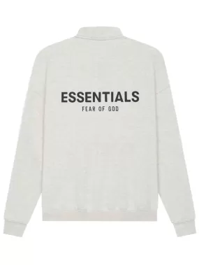 Fear Of God Essentials Half Zip Sweatshirt Light Heather Oatmeal [SS21]