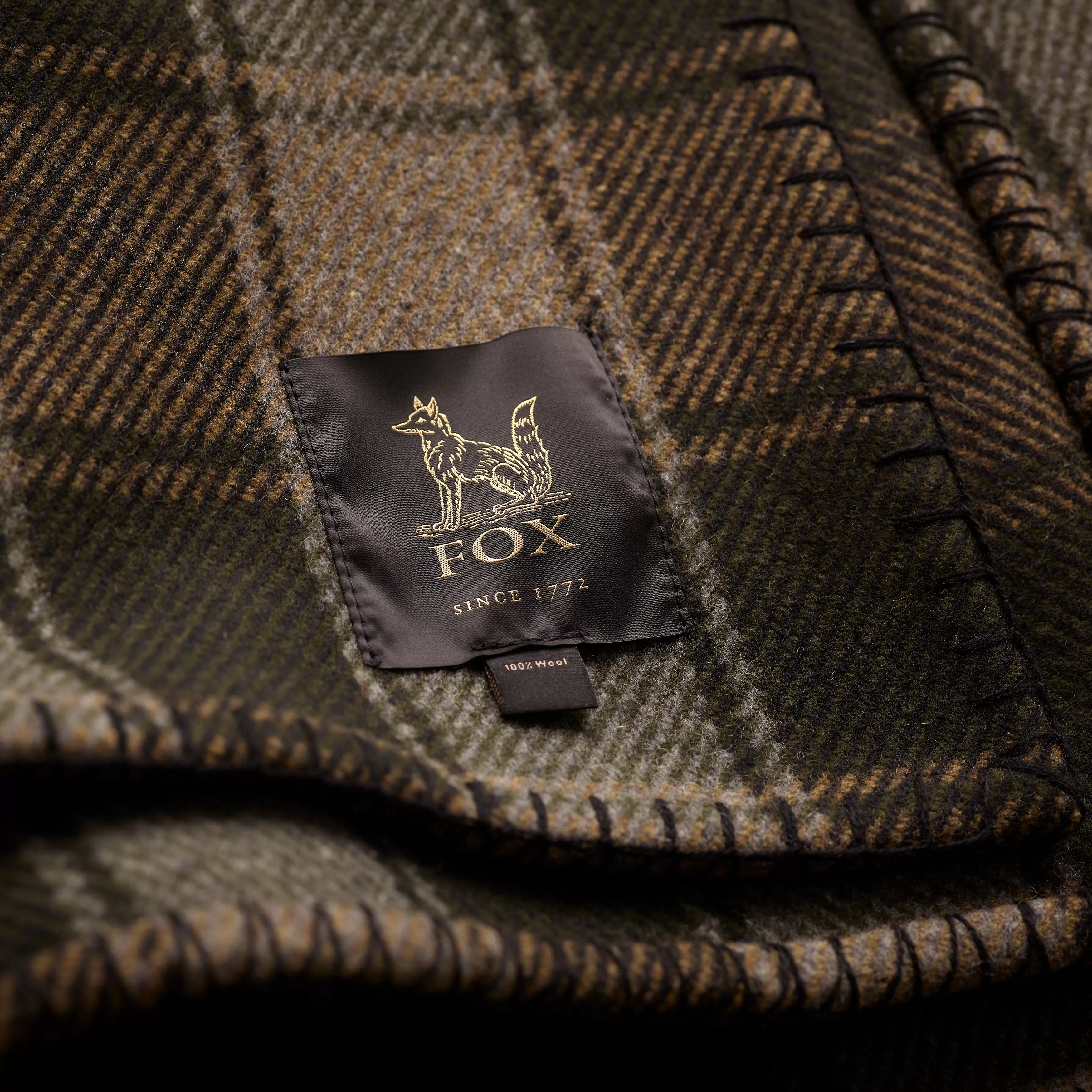 Fox Brothers Khaki Edington Blanket