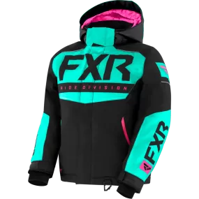 FXR Helium Youth Jacket Black/Mint/Electric Pink