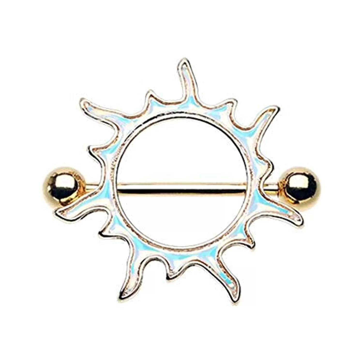 Gold Illuminating Sun WildKlass Nipple Shield Ring