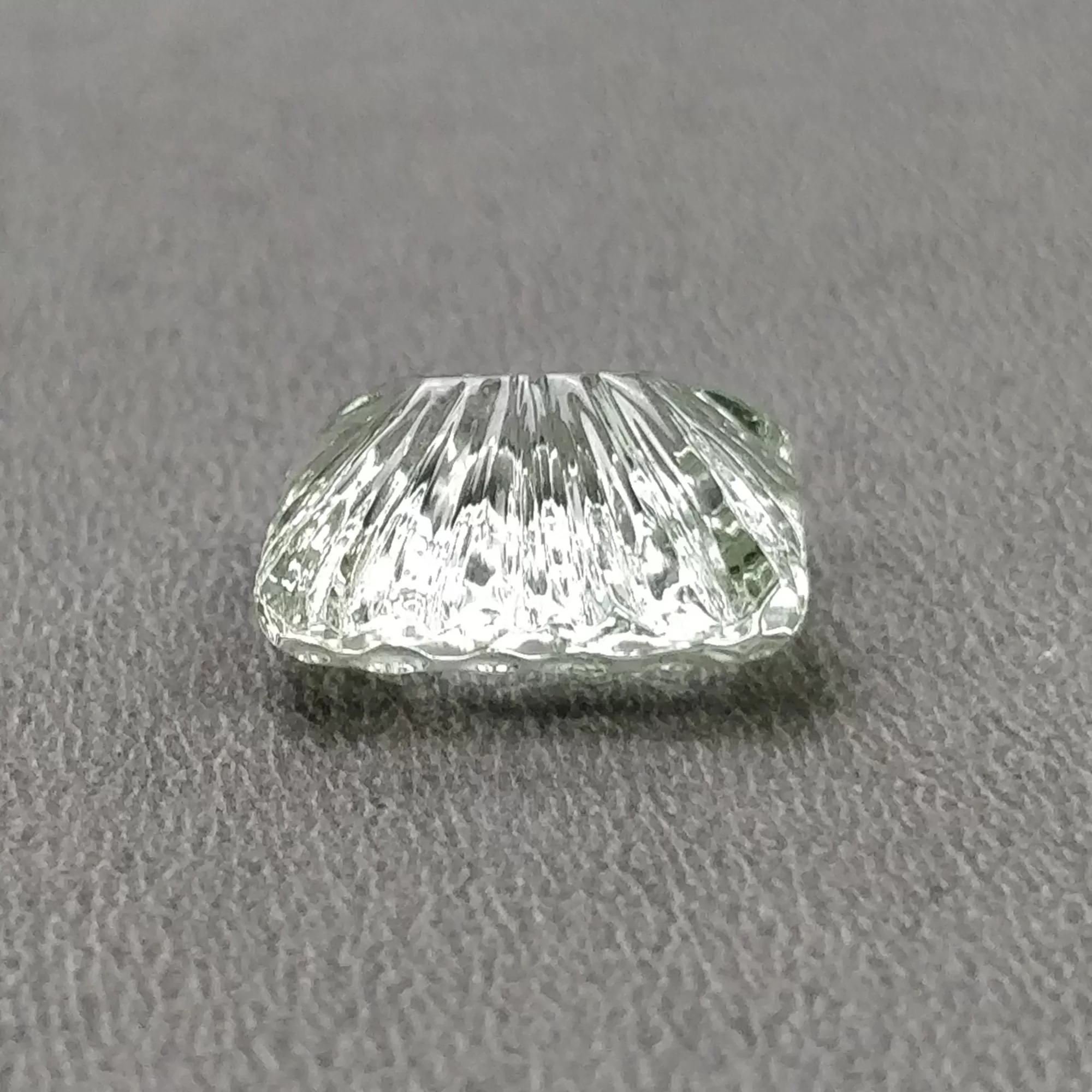 GREEN AQUAMARINE Gemstone Carving  : 13.00cts Natural Untreated Aqua Hand Carved Cushion Shape 13*16mm (With Video)