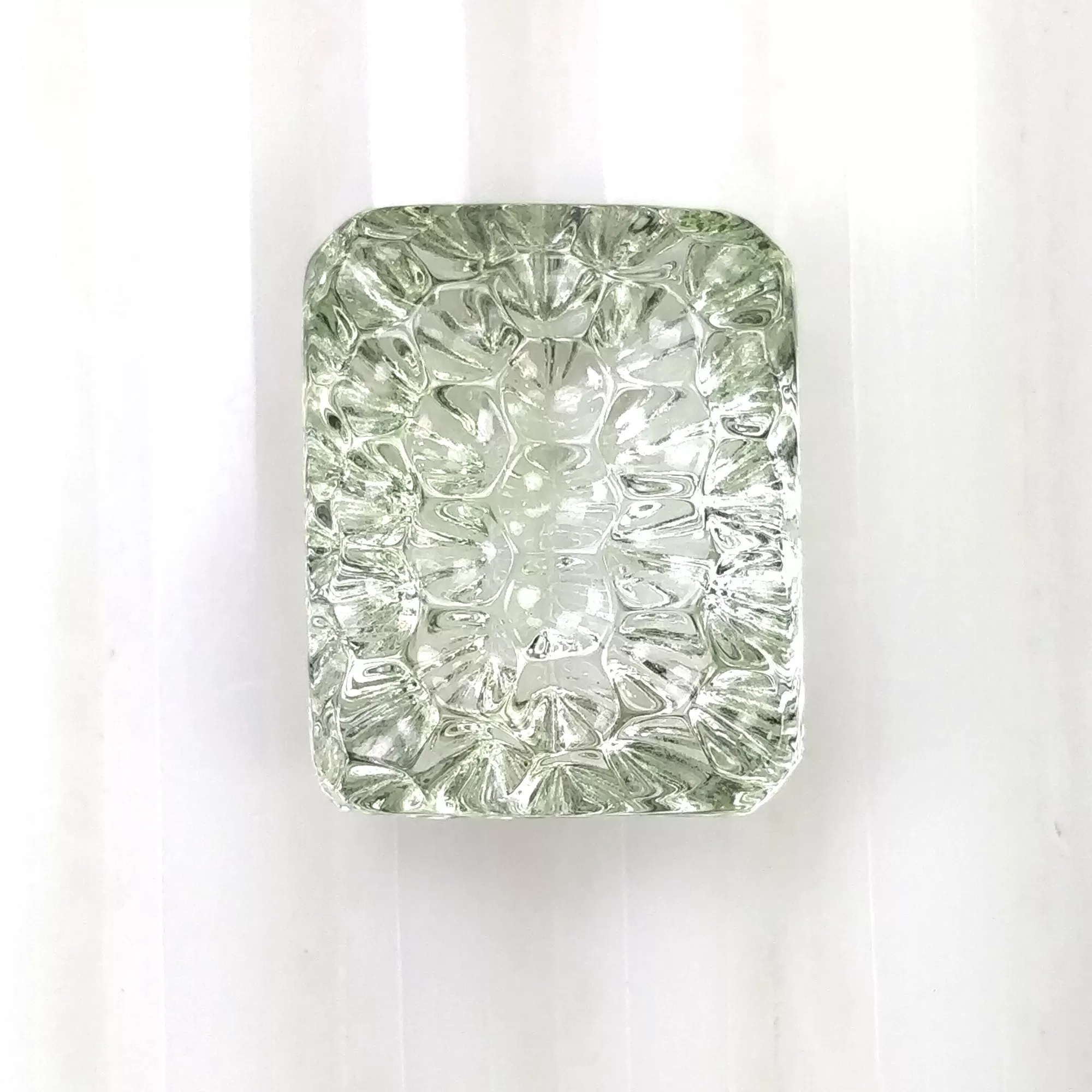 GREEN AQUAMARINE Gemstone Carving  : 13.00cts Natural Untreated Aqua Hand Carved Cushion Shape 13*16mm (With Video)