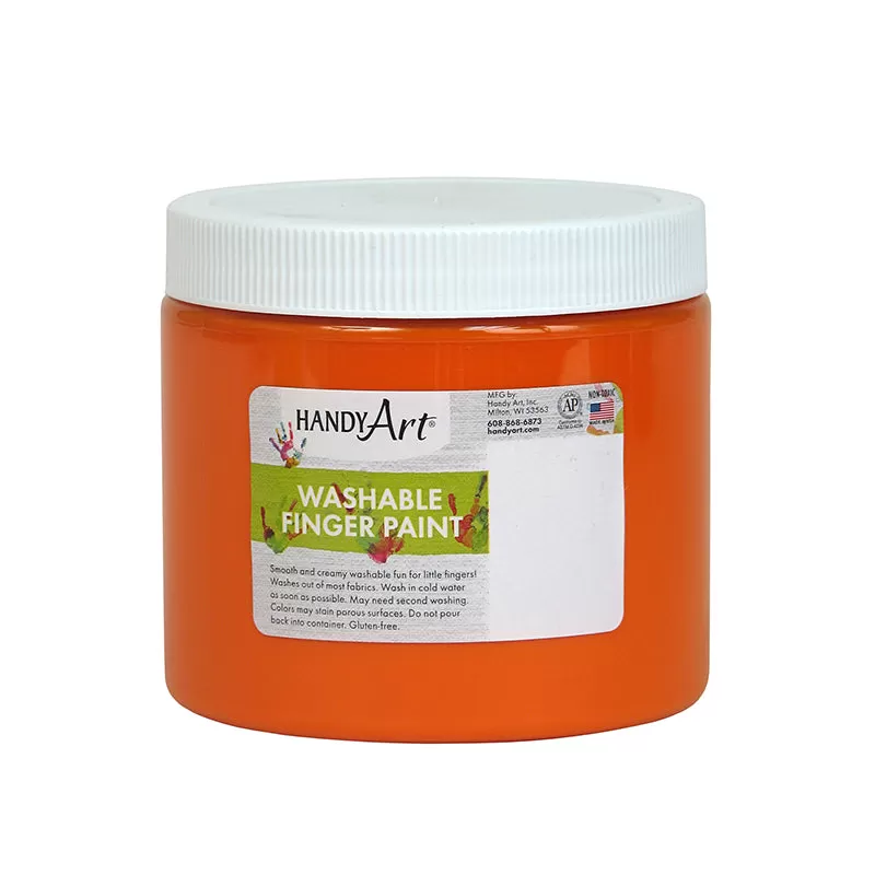 Handy Art Orange 16 Oz Washable Finger Paint (discontinued)