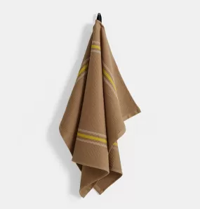 HAY Canteen Tea Towel in Beige & Yellow