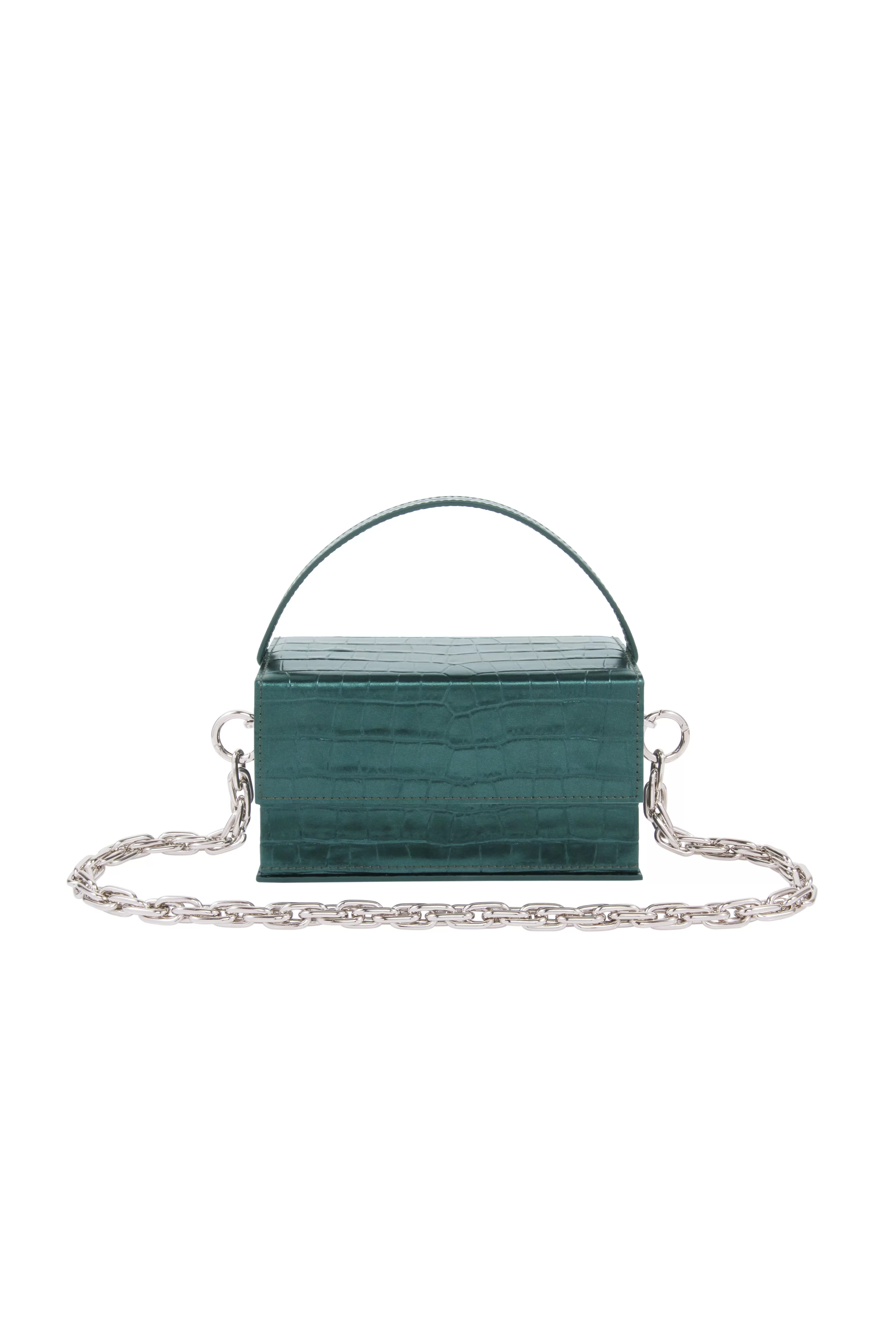 IDA Metallic green Croc (Small) with Chain