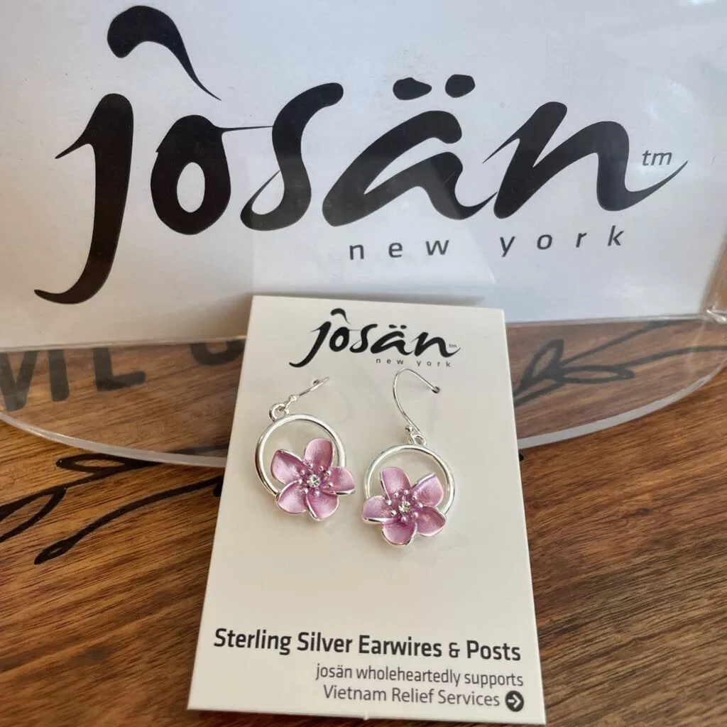 Josan SSW Pink Mallow in Circle Earrings