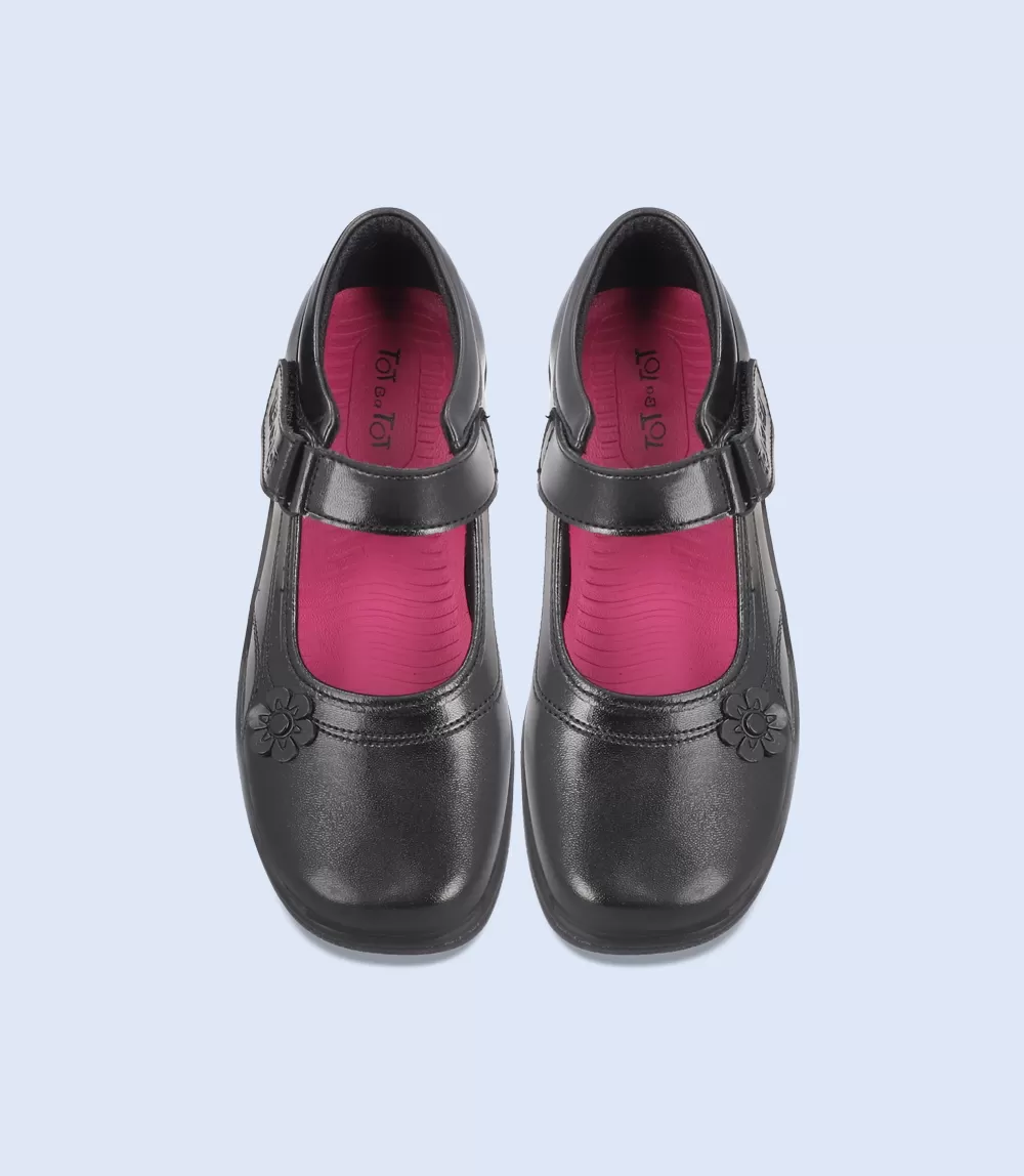 KG0014-BLACK-Girls Casual School Shoes