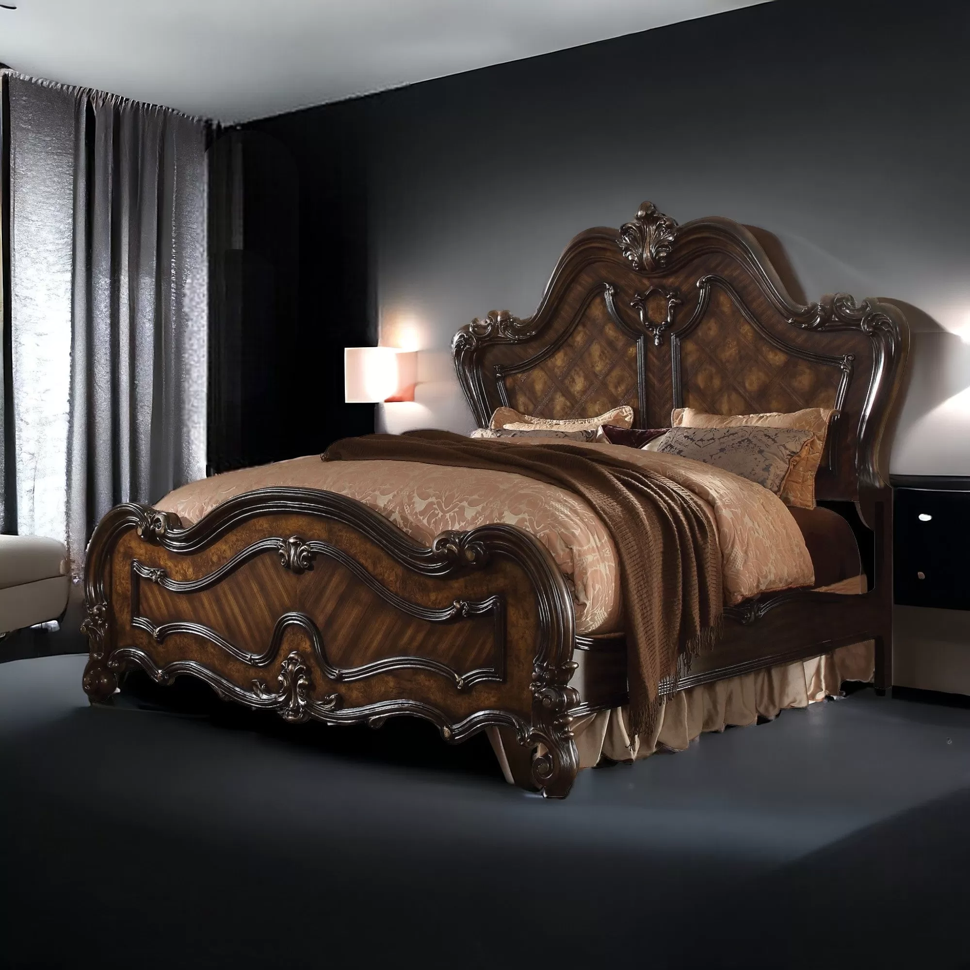 King Brown Bed