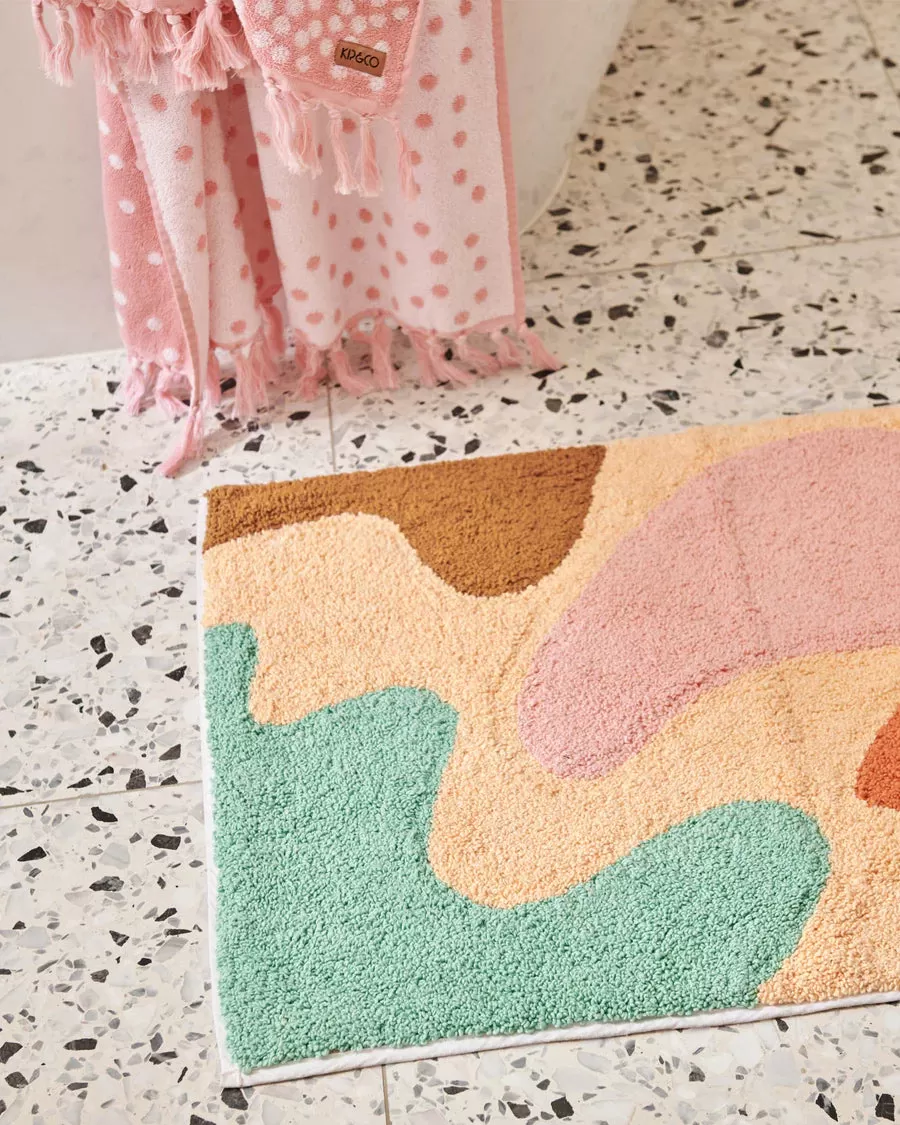 Kip & Co HOME  | Islands In The Stream Apricot Bath Mat