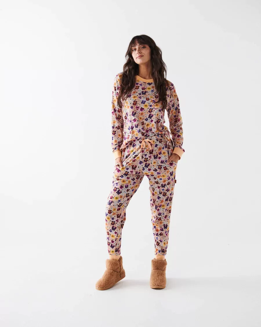 Kip & Co LADIES | Pansy Organic Cotton Long Sleeve Top &  Pant Pyjama Set