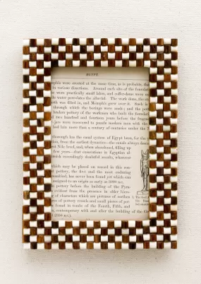 Mini Checkered Weave Picture Frame