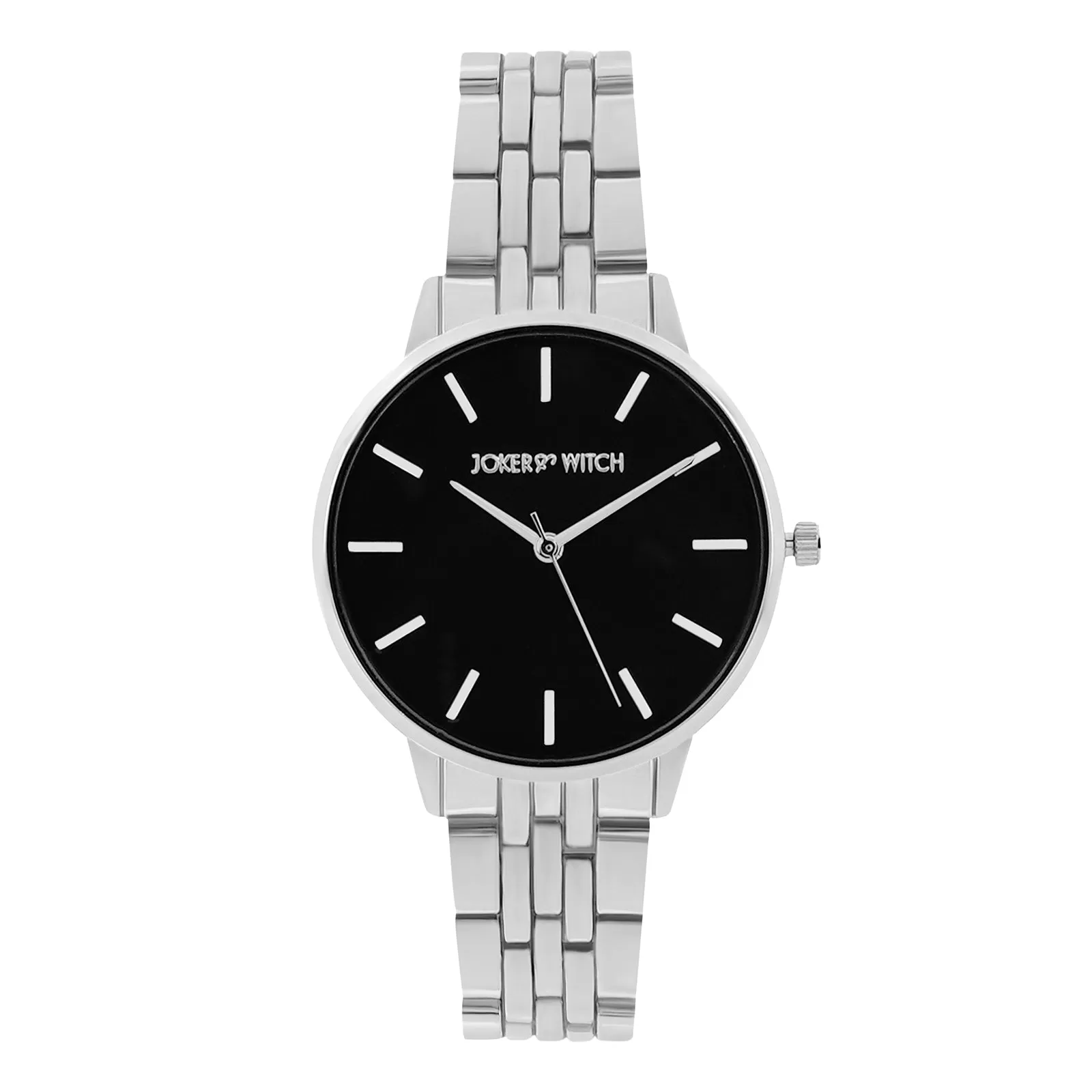 Mini Nebula Black Dial Silver Watch