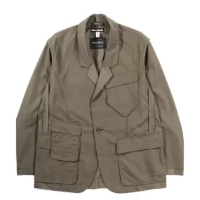 MONITALY URA LOW LAPEL BLAZER VANCLOTH OXFORD OLIVE